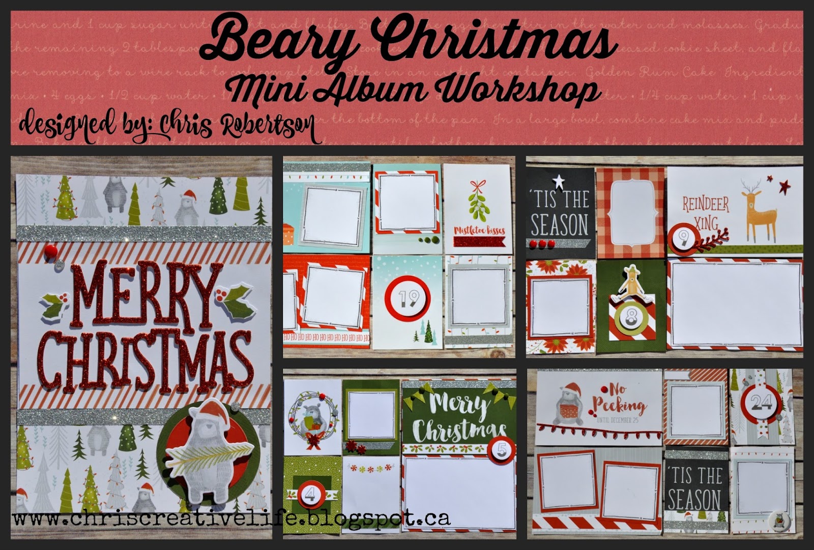 Beary Christmas Mini Album Workshop