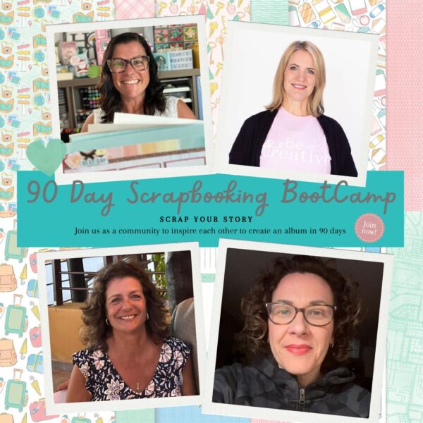 90 DAY SCRAPBOOKING BOOTCAMP TUTORIALS